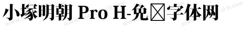 小塚明朝 Pro H字体转换